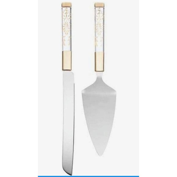 Lenox Opal Innocence Flourish Cake Knife &Server